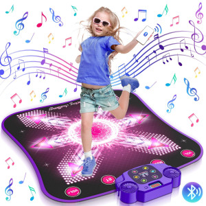 Beefunni Lightup Dance Mat Toys For 312 Year Old Kids 2023 Upgraded Electronic Dance Pad With Music And Bluetooth Christmas