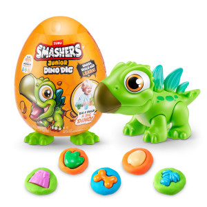 Smashers Junior Dino Dig Small Egg Stegasaurus By Zuru 12 Surprises Compounds Mold Dinosaur Preschool Toys Build Construct Se