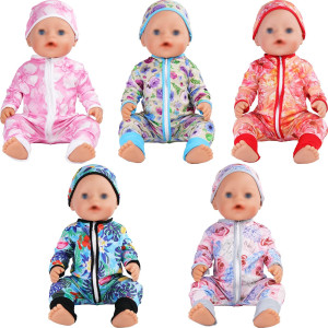 Sotogo 5 Sets Baby Doll Clothes Outfits Jumpsuits For 1416 Inch Baby Doll 43Cm New Born Baby Doll 15 Inch Baby Doll And Ameri