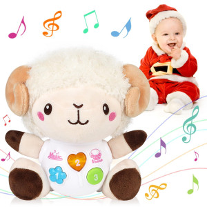 Aitbay Plush Elephant Music Baby Toys 0 3 6 9 12 Months Cute Stuffed Aminal Light Up Baby Toys Newborn Baby Musical Toys For In