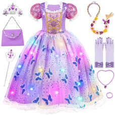 Meland Princess Dresses For Girls Light Up Princess Costume For Little Girls Halloween Costumes For Girls Toddler Age 38