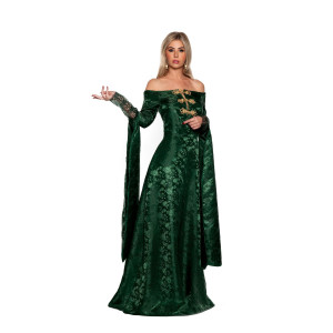 green Renaissance Queen Dress Adult costume X-Large