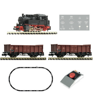 Fleischmann 5160002 N Analogue Start Set Steam Locomotive Br 80 With Freight Train