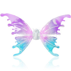 Athleria Light Up Fairy Wings For Girl Electric Moving Butterfly Angel Wings With Lights Kids Halloween Costume Decorations Fai