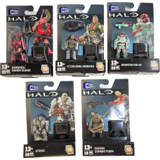 Mega Construx Halo Heroes Series 18 Complete Set Of 5 Buildable Action Figures From Dkw59963H Release