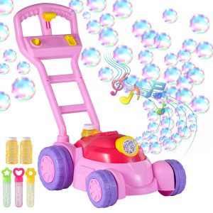 Upgraded Bubble Lawn Mower For Toddlers13 Kids Bubble Blower Machine Birthday Easter Gifts Party Favors Outdoor Bubbles Toys