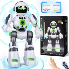 Zreswap Robot Toys Gift For Kids Remote Control Robot Programmable Robot With Record Voice Music Dancing Gesture Control For T