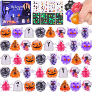 40Packs Halloween Mochi Squishy Toys For Kids Halloween Party Favors Goodie Bags Fillers Stuffers Squishies Halloween Treats Bag