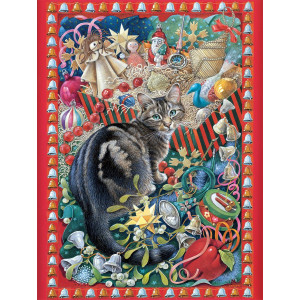 Buffalo Games Christmas Cattastrophy 750 Piece Jigsaw Puzzle For Adults Challenging Puzzle Perfect For Game Nights 750 Pi