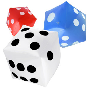 3 Pack Inflatable Dice Jumbo Giant Inflatable Dice Large Inflatable Dice Toy For Indoor Outdoor Broad Game Ludo Pool Party Favor