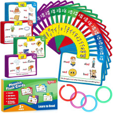 Torlam Phonics Flash Cards Learn To Read Spelling Reading Sight Words Phonics Games Digraphs Cvc Blends Long Vowel Sounds Kids