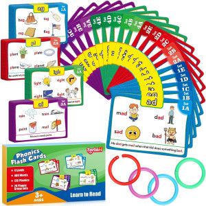 Torlam Phonics Flash Cards Learn To Read Spelling Reading Sight Words Phonics Games Digraphs Cvc Blends Long Vowel Sounds Kids