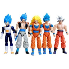 5 Pcs Goku Action Figure Series Anime Characters Goku Toys Are Suitable For Collection And Gifting