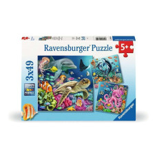 Ravensburger Childrens Puzzle 12000859 Bezaubernde Unterwasserwelt 3X49 Teile Puzzle For Children From 5 Years White