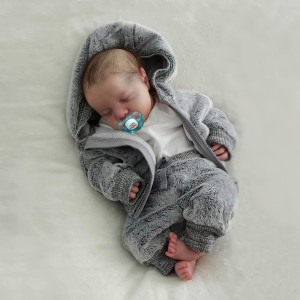 Jizhi Lifelike Reborn Baby Dolls Boy 17Inch Soft Baby Feeling Realisticnewborn Baby Dolls Full Body Vinyl Anatomically Corre