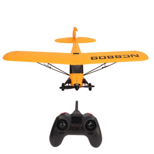 Azusumi A505 J3 Remote Control 3 Channel Airplane Yellow 37V 500Mah 25C Battery Fixed Wing Airplane As Gift