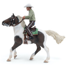 Papo Handpainted Figurine Cowboy And His Horse 51573 Horses Animals Collectible For Children Suitable For Boy