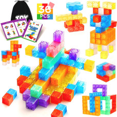 Toy Life 36Pcs Magnetic Blocks For Kids Ages 48 Magnetic Building Blocks For Toddlers 35 Magnet Blocks Magnetic Toys Magne