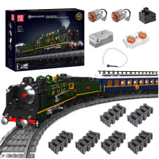 Mould King 12025 Orient Express Steam Locomotive Train Building Block Sets Remoteapp Control Train Toy Set With Led Lighting