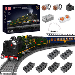 Mould King 12025 Orient Express Steam Locomotive Train Building Block Sets Remoteapp Control Train Toy Set With Led Lighting