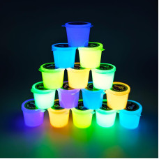 15 Pack Glow In The Dark Slime Crystal Galaxy Slime Including Blue Pink Yellow Orange Etc Slime Party Favors Soft And Non