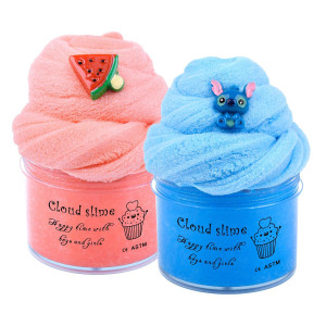 Dauwiaow 2 Pack Cloud Slime Kit Soft And Nonsticky Putty Slime Girls And Boys Diy Stress Relief Toy For Party Favors Birthd