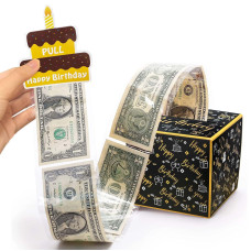 Dtesl Happy Birthday Day Money Box For Cash Gift Pullmoney Gift Boxes For Cashmoney Box For Cash Gift Black Gold Money Holde