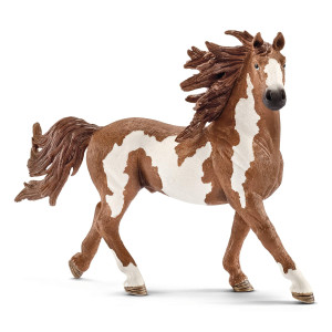 Schleich Farm World Realistic Animal Toys For Boys And Girls Pinto Stallion Spotted Horse Figurine Ages 3