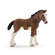 Schleich Farm World Farm Animal Horse Toys For Kids And Toddlers Clydesdale Foal Figurine Ages 3