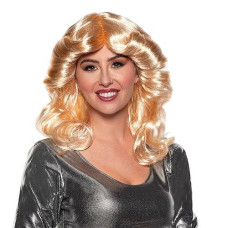 Underwraps 70S Blonde Farrah Wig - 60S Feathered Adult Halloween Wig For Women, Retro Disco Party Clothes Studio 54 Accessories, (Blonde 70S Girl Wig, Os)