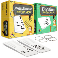 Star Right Math Flash Cards Multiplication And Division Flash Cards 325 Hole Punched Math Game Flash Cards 4 Binder Rings