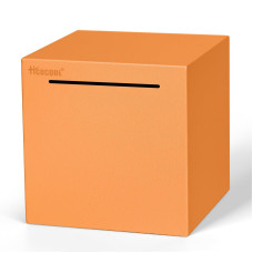 Hicocool Piggy Bank For Adults Must Break To Open Stainless Steel Money Saving Box Orange Palm Size