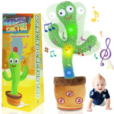 Qwifyu Dancing Cactus Talking Baby Toys Talking Cactus Mimicking Toys Repeating What You Say Singing Recording With Volume Adju