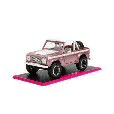 Pink Slips 124 W3 1973 Ford Bronco Diecast Car Wbase Toys For Kids And Adultsmetallic Pink