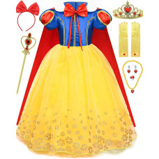 Gzlaopaitou Princess Costume For Toddler Girls Princess Dress Up Clothes Halloween Cosplay Christmas Birthday Party