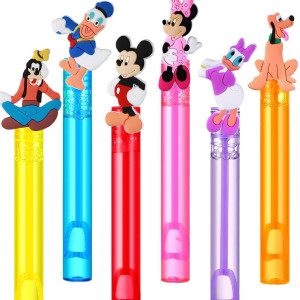 48Pcs Mouse Mini Bubble Wands For Kids Mouse Party Favors 6 Cute Designs Cartoon Birthday Party Supplies Christmas Party Favors