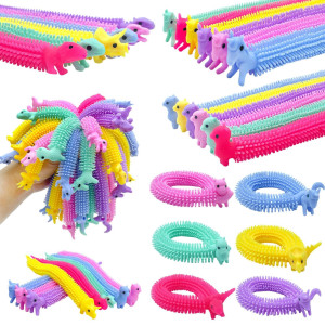 Jgalnim 30 Pcs Stretchy Fidget Toy Sensory Fidget Worm Stretch Toys Muticolor Stretchy Strings Toy For Stress Relief Valentine