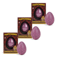 Class Collections Surprise Growing Dragon Hatch Egg Kids Novelty Toy Pack Of 3 Pink