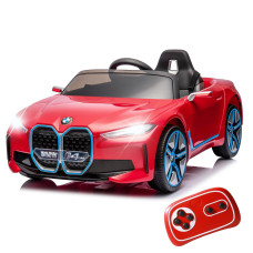 Ykunir Licensed Bmw I4 Kids Ride On Electric Car For Kids With Remote Control 12V Battery Ride On Toys Vehicles Cars For Toddle