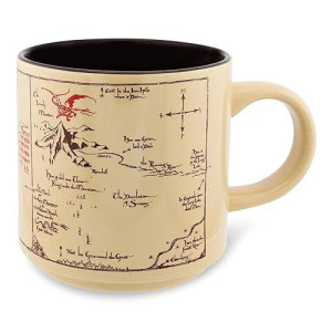 The Hobbit The Shire Map ceramic Mug Holds 13 Ounces