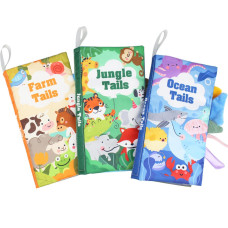 Hongid Baby Books 06 Months 3Pcs Montessori Toys For Babies 03691218 Months Infant Newborn Tummy Time Toys Touch Feel Bo