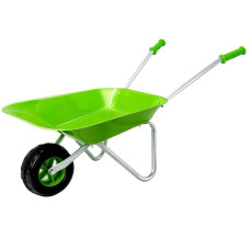 Aggloz Metal Wheel Barrow For Children Lightweight 195Kg Indoor Outdoor Educational Play Gardening Farming Construc