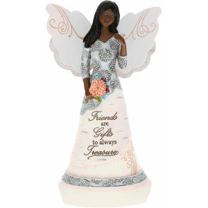 Pavilion Friends Are Gifts To Treasure 8 Ebony African American Angel Figurine Religious Bestie Bff Best Friend God Jesus L