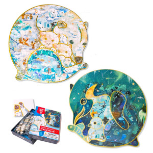 Has Floor Puzzles For Kids Ages 3 Doublesided Penguin And Polar Bear Shape Puzzle Ocean World Puzzles 48 Pieces Children Ji