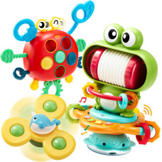 Musical Baby Toys Suction Cups High Chair Toys Spinner Teether Toy Keep Infant Toys From Falling Montessori Sensory Toys