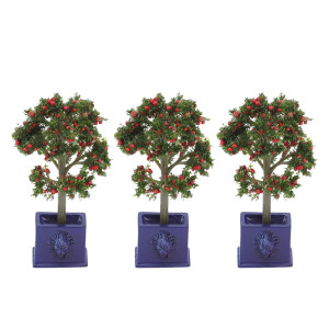 3Pcs Mini Dollhouse Plants Model Portable Dollhouse Plants Artificial Fruit Tree Model For 112 Scale Dollhouse Decoration