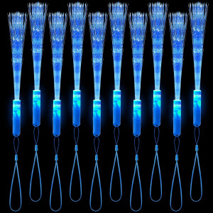 Kasyat 10 Pieces Fiber Optic Light Wand Stick Glow Flashing Wands Fiber Optic Wands Led Flashing Sticks Led Fiber Wands Colorful