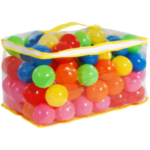 Elevon 23Inch Phthalate Free Bpa Free Nontoxic Crush Proof Play Balls Pit Balls 6 Bright Colors In Reusable And Durable Stor