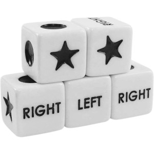 5Pcs Left Right Center Dice Only Six Sided Dice For Left Right Center Game 063 Standard Size For Board Games Entertainment Par