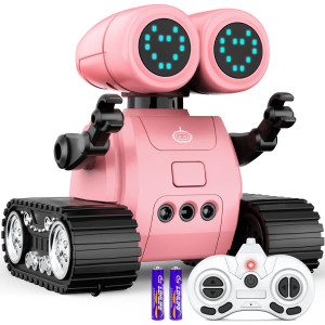 Hamourd Robot Toys For Girls, Robots With Walkie-Talkie Function, Gesture Sensing, Flexible Head & Arms, Programming Motion, Flexible Head & Arms, Music, And Shining Led Eyes, Girls Toys Age 6-8 2-7